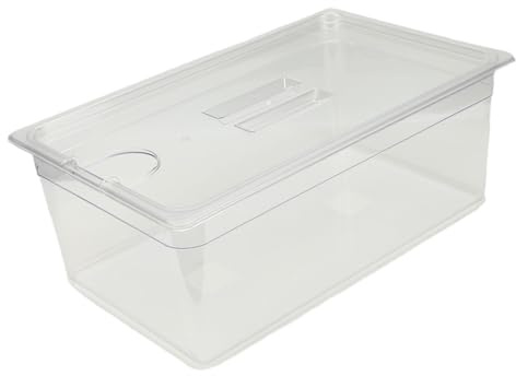 Transparenter Sous-Vide-Behälter, 25 L mit Deckel aus PP-Material, Wassertank für Slow-Cooker, ideal für Sous-Vide-Garen, und Hausmannskost