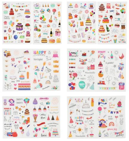 Pegatinas Scrapbooking (270pcs), Pegatinas CumpleañOs, Disponible En áLbumes De Recortes, áLbumes, Cuentas De Mano De Bricolaje, Bolsas De Regalo