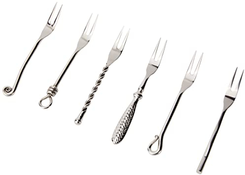 Jean Dubost Créations Mixes Forges 96003 Cocktailgabeln, Schwarz, 6 Stück