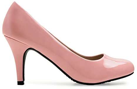 Andrés Machado - Damen Elegante Lackleder Pumps mit 9,5 cm Absatz - AM422 - Damen Sommer High Heels - Kleines Modell - Rosa Lackleder - Größe EU 32