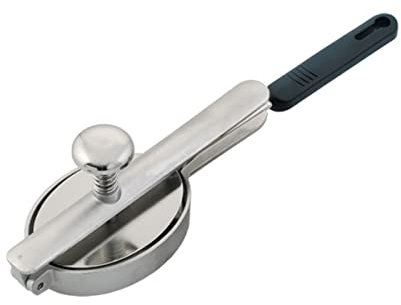 Reconstitueur à Steak Ovale en Inox – Spécial Boucher – Qualité Supérieure - Professionnel – pour Hamburger – Contenance en Viande : 172 ml, Gris