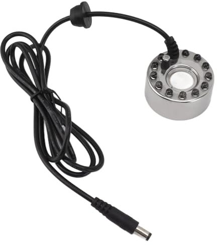 Mist Maker, 12 LED DC 5V Interface Mini Mist Maker Fogger, Water Fountain Pond Fog Machine Atomizer Air Humidifier for Halloween, Christmas and Other Holidays Decoration