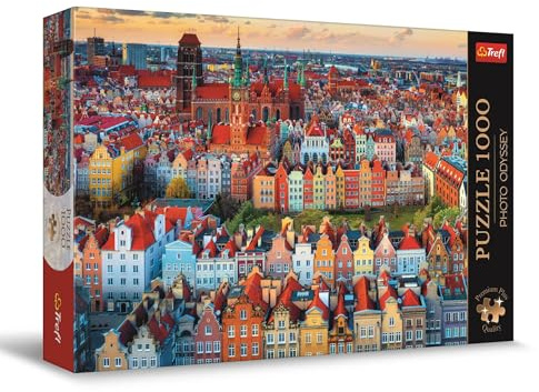 Trefl 10856 Jigsaw Puzzle Photo Odyssey View of Gdansk, Poland 1000, Unique Photo Series, Ideal Adaptation of Pieces, for Adults and Children from 12 Years, Multi-Colour