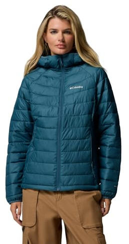 Columbia Womens Powder Lite II Hooded Jacket, Everblue, X-Small