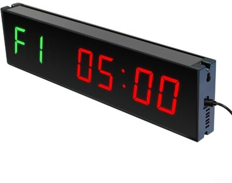 Temporizador de intervalo digital para entrenamiento de boxeo Pantalla LED de 1.5 pulgadas Control remoto inalámbrico EMOM Tabata FGB Modos de aleación de aluminio Gimnasio Cronómetro para