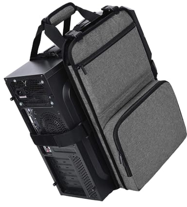 amangul Cinghia per il trasporto della torre del PC con maniglia da scrivania custodia da viaggio per computer con tasca per cavo installazione rapida cinturino per PC