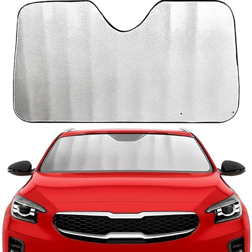 AUTOZOCO Parasol para Parabrisas Delantero Homologado, Protector Solar para Parabrisas Delantero Máxima protección, Parasol para automóvil de 300 Gramos, Universal, Medidas 140 x 80 cm
