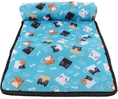 DIYEAH Tapis Rafraîchissant pour Animaux Impression Mignonne en Tissu, Tapis de Couchage pour Petit Chien et Chat pour Canapé et Voiture, Lieu de Sommeil Frais et Apaisant
