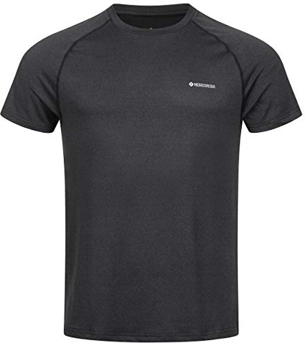 Höhenhorn Kannin herr-t-shirt, löpartröja, fitness gjord av återvunnet material, svart, XL