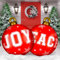 2 Stück 61 cm große große Weihnachtskugeln zum Aufblasen von Weihnachten, aufblasbar, riesiger Weihnachtsball, PVC, dekoriert, für Weihnachten, Urlaub, drinnen und draußen (Joy Peace, Rot, Weiß)