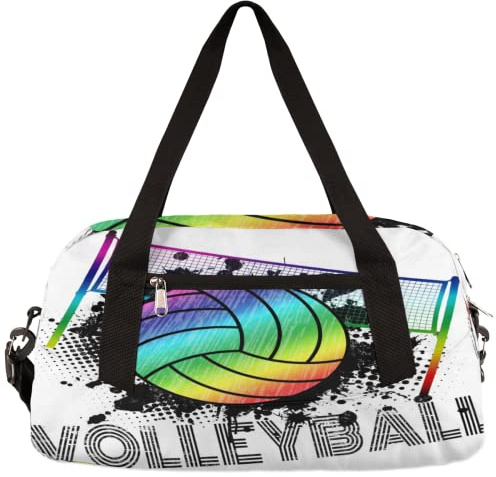 Volleyball Sport Ball Gym Duffle Bag for Kids,Sports Bag for Teens Boys & Girls Small Waterproof Overnight Weekender Carry School Practice Travel Bag