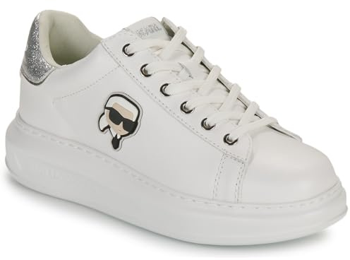 KARL LAGERFELD Kapri Karl NFT Pelle Donna Bianco Argento, Bianco/Argento (EU 38)