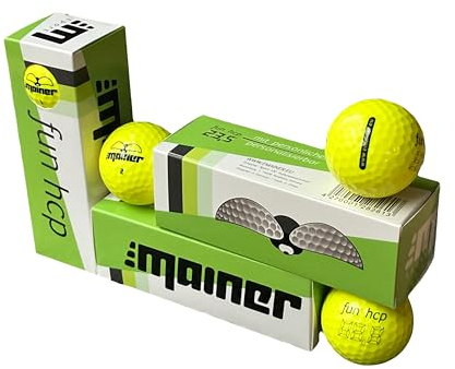 Emainer Golfball, softe Golfbälle mit maximaler Reichweite, Dieser Ball kennt Dein Handicap, im 3er-Pack, Farben: weiß und gelb glänzend, rot matt (gelb Supersoft, 1x3er Pack)