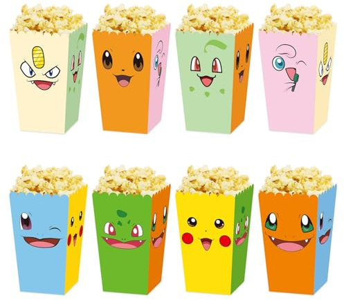 48 Pcs Scatole Pop Corn feste, Contenitore Porta Alimenti Compleanno, Sacchetti di Caramelle Popcorn per Graduation, Porta Patatine Pop Corn