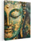 MuchoWow© Bilder 30x40 cm Wohnzimmer Deko Modern Wandbild Kunstdruck auf Leinwand Bild Schlafzimmer über Bett Room Decor Geschenke Buddha - Zen - Aquarell - Gold - Blau - Luxus