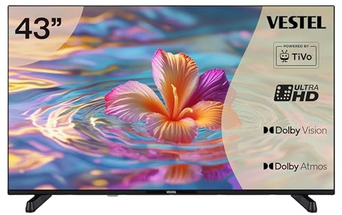Vestel TiVo 43UT9740 Smart TV, 43 tum, 4K, UHD, med Dolby Vision HDR och trippel tuner, LED