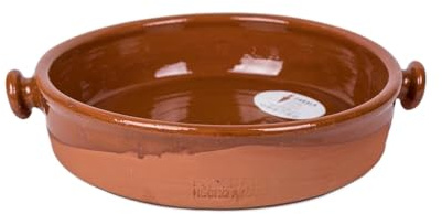 Cazuela de barro redonda ecológica para cocinar de 35 cm