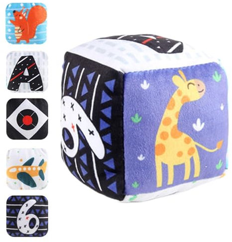 Baby-Rasselball – -Handgreifball aus weichem Stoff mit bunten Etiketten | Leicht zu greifender Sensorik-Entwicklungsball für Kinder, strukturiertes klassisches Rasselspielzeug für Kleinkinder