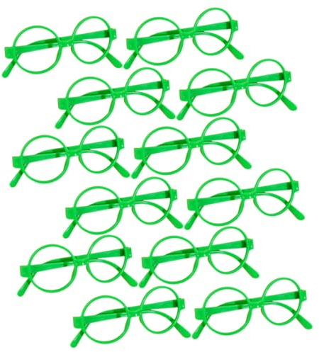 Toyvian 30 Pezzi Montature Occhiali Rotonde per Cornici Divertenti Senza Lenti per Feste Accessori Foto e Gadget Compleanno Ragazzo Ragazza Ragazza Leggere e Resistenti Verde