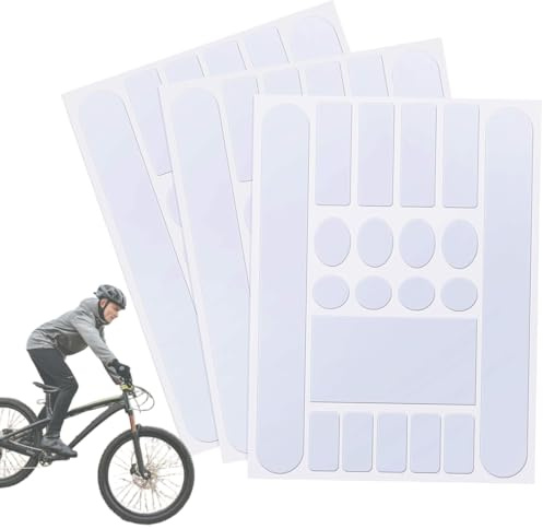 3 Stück Fahrrad Rahmen Schutz Carbon Aufkleber, Rahmenschutzfolie Fahrrad, Fahrrad Schutzfolie, Fahrrad Schutzfolie, Lackschutzfolie Fahrrad, Fahrrad Aufkleber Rahmen, für Fahrrad, Mountainbike etc