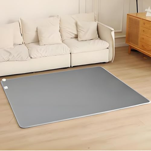Alfombrilla eléctrica para suelo radiante, calefacción por debajo del suelo para alfombras, temperatura ajustable, PVC duradero, calentamiento de temperatura constante, 150 x 180 cm