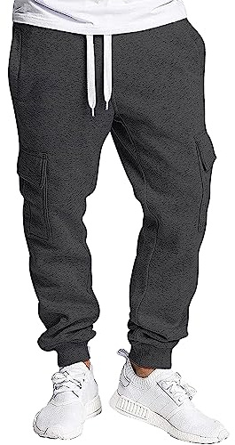 Southpole Pantalon de Jogging Basique en Polaire pour Homme - Tailles Standard et Grandes Tailles, Hch, Taille M