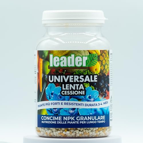 Leader, Concime Granulare Universale, A lenta Cessione, Nutrizione di Piante e Terreno a Lungo Tempo, Crescita Sana e Rigogliosa, Adatto a Giardino, Orto e Balcone, Formato da 1Kg