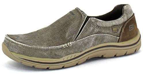 Skechers Men's Expected Avillo Moccasin, Khaki, 14 2W US