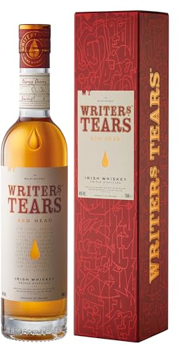 Writers' Tears Red Head Irish Whiskey - Triple Distilled Single Malt - Non-Chill Filtered - Aged in Spanish Oloroso Sherry Casks - 70cl / 700ml, 46% ABV