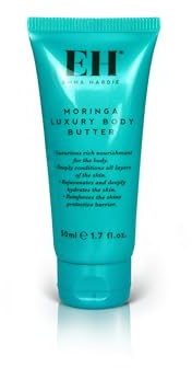 Emma Hardie Moringa Luxury Body Butter 50 ml – Luxuriöse reichhaltige Pflege für den Körper Tiefenpflege, spendet Feuchtigkeit und verjüngt die Haut. Stärkt die Schutzbarriere der Haut.