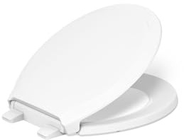 KOHLER 78059-RL-0 Rutledge Nightlight ReadyLatch Slow Close Toilet Seat, Round-Front, Quiet-Close Lid and Seat, Grip-Tight Bumpers, White