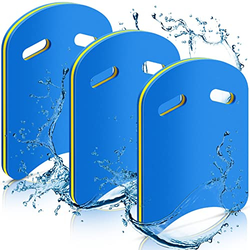 Hungdao 3pcs Safety Swimming Kickboard for Adult Beginner Training Aid Pool Kick Board U Design Float Children Swimming Training Pool Exercise Equipment(Blue and Yellow)