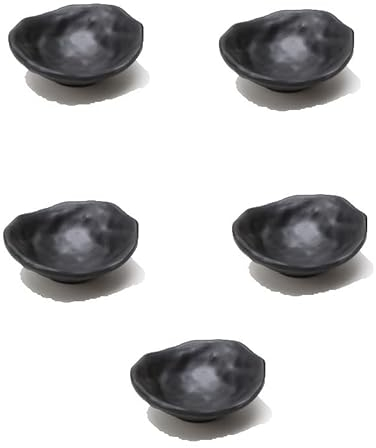 zalati Cuencos de inmersión, 5 unidades, platos de melamina, platos de cerámica de imitación para condimentos, salsa, cocina, postre, ensalada