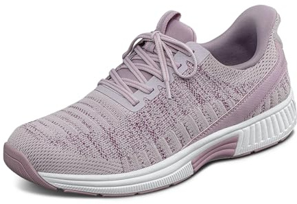 Orthofeet Women's Orthopedic Kita Hands-Free Water-Repellent Slip-On Sneaker, Rose, Size 8.5