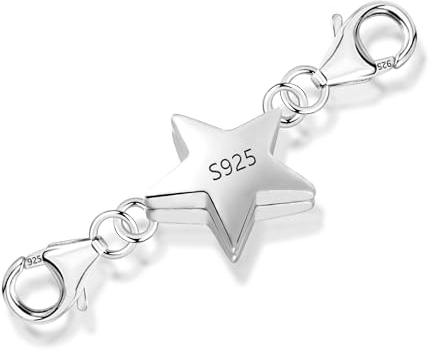ALEXCRAFT Stern Doppel Magnetverschluss 925 Sterling Silber Armband Verschluss Magnetverschluss für Ketten Halskette Armband