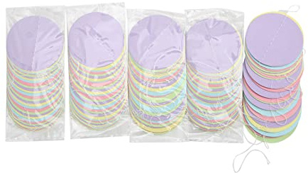Anneau De Ficelle En Papier À Pois Décoration Suspendue Ton Pastel Pour Fête De Mariage Anniversaire Bébé Guirlande Colorée 5 Pièces