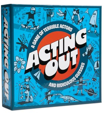 DSS Games Acting Out [Fun Charades & Guessing Card Game for Kids, Tweens, & Adults | 200 Hilarious Card Prompts | Perfect for Family Game Night, Vacation, Quality Time | Ages 12 and Up]