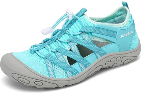 Mishansha Womens Hiking Sandals Closed Toe Comfortable Sport Sandal Non-Slip Quick Dry Water Shoes for Outdoor Beach Trekking Sky Blue