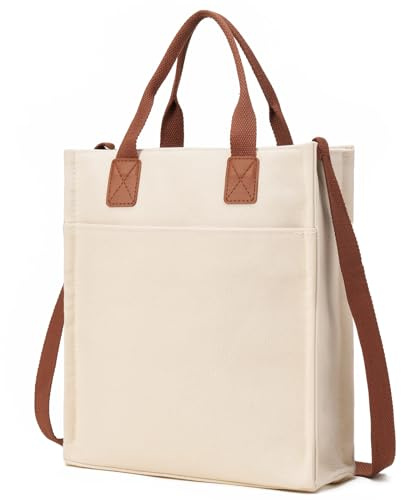 AMXNX Tote Bag for Women Canvas Tote Purse with Pockets Top Handle Crossbody Bags Satchel Shoulder for Travel Work