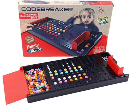 Code Breaking-Brettspiel 2 Spieler Interaktive Gehirn Puzzle Strategiespiel Lernspiele Einschließlich 2 Zusammengebauter Spielbretter 192 Große Farbige Nägel 78 Kleine Nägel 1 Englisches Handbuch