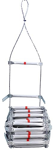 Compact Lightweight Soft Fire Escape Ladder - Reusable Emergency Rescue Ladder for Quick Exits Ideal for Home and Office Safety and Portable Design