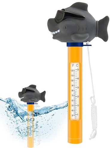 Thermomètre de piscine flottant amusant avec cordon | Thermomètre de piscine incassable, flottant pour aquarium, piscine, spa