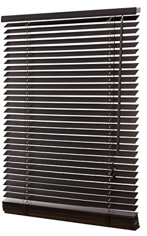 Ventanara® Holzjalousie 35mm Schwarzbraun Holz Jalousie Jalousette Echtholz 130 x 250 cm
