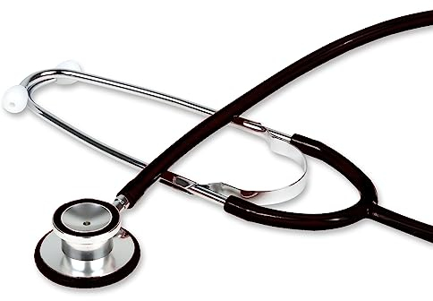 Gima - Stéthoscope Tête Double TRAD, Adultes, Couleur Y Noir, Pavillon Ø 43,5 mm, Cloche Ø 30 mesures externes, Sans Latex, Dispositif Médical CE