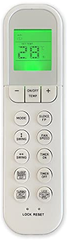 Wellclima telecomando RG36F/BGEF per climatizzatori sostituisce i modelli RG36F2/BGEF RG36F4/BGEF RG36D/BGEF RG36A/BGE a marchio Midea Comfee Ariston Vivax Ecoflam Bosh Philco Zibro