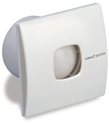 SILENTIS 12 - Abluftventilator für das Bad - Serienmäßig - Schraubenlose Befestigung & Einfache Reinigung - Energieklasse B - Leiser & Effizienter Abluftventilator für das Bad - 17 cm Breit - Cata