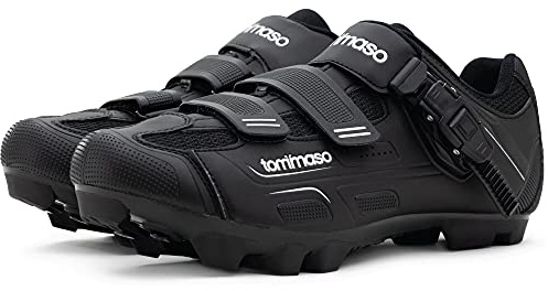 Tommaso Montagna 200 Mountain Bike Shoes, Mens Cycling Shoes for Gravel, Trek & Road Bicycles—Essential Bike Accessories for Mens Bicycle—SPD Cleats Not Installed—Lace & Buckle—Size 10.5US—44EU