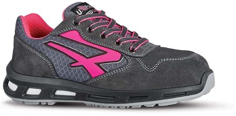 U-Power - Baskets de sécurité basses pour femmes légères et confortables VEROK - Environnements secs - S1P SRC 38 Gris / Rose