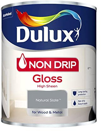 Dulux Retail Non Drip Gloss Paint - Natural Slate - 750ml