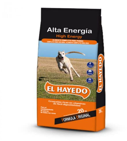 EL HAYEDO Pienso para Perros con Buey, Pollo y Arroz Alta Energía con Vitaminas - 20 Kg